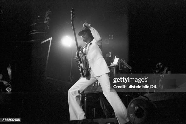 Johnny "Guitar "Watson, American blues, soul, and funk musician and singer-songwriter - on stage in Berlin