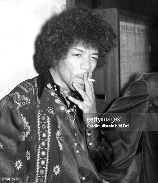 Jimi Hendrix, American rock guitarist, singer, and songwriter, USA - in Berlin