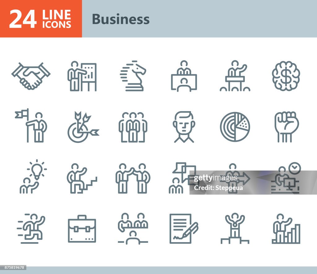 Business - Line-Vektor-icons