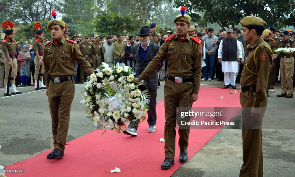 Wreath laying ceremony of Sub-Inspector Imran Tak was...