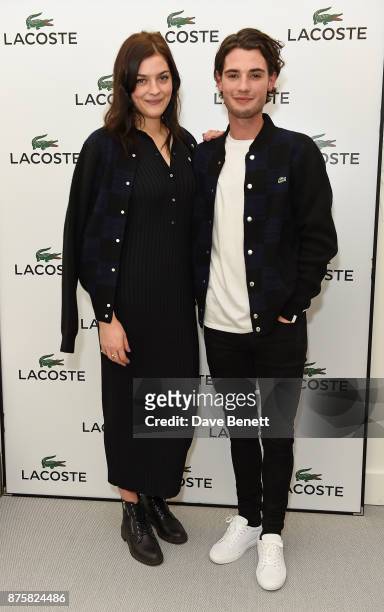 Amber Anderson and Jack Brett Anderson attend Lacoste VIP Lounge during 2017 ATP World Tour Semi- Finals at The O2 Arena on November 18, 2017 in...