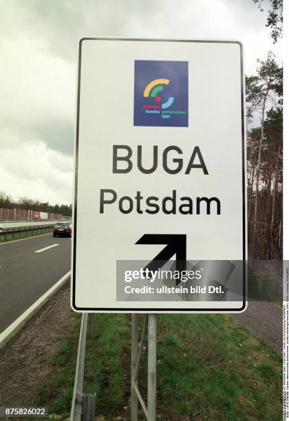 Wegweiser zur BUGA in Potsdam