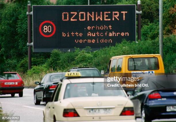 Ozon-Warnung in Nordrhein-Westfalen, Stadtautobahn Köln