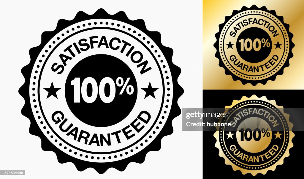 Satisfaction Guaranteed 100% Quality Badge.
