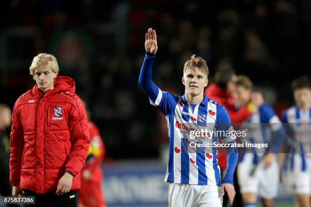 Martin Odegaard of SC Heerenveen celebrate the victory during the Dutch Eredivisie match between Fc Twente v SC Heerenveen at the De Grolsch Veste on...