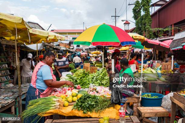 stabroek markt in georgetown guyana - guyana stock-fotos und bilder