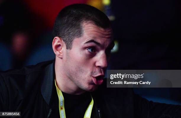 Belfast , Ireland - 18 November 2017; Boxer Scott Quigg in attendance at the SSE Arena in Belfast.