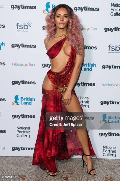 Talulah Eve attends the Gay Times Honours held at National Portrait Gallery on November 18, 2017 in London, England.