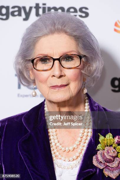 April Ashley attends the Gay Times Honours held at National Portrait Gallery on November 18, 2017 in London, England.