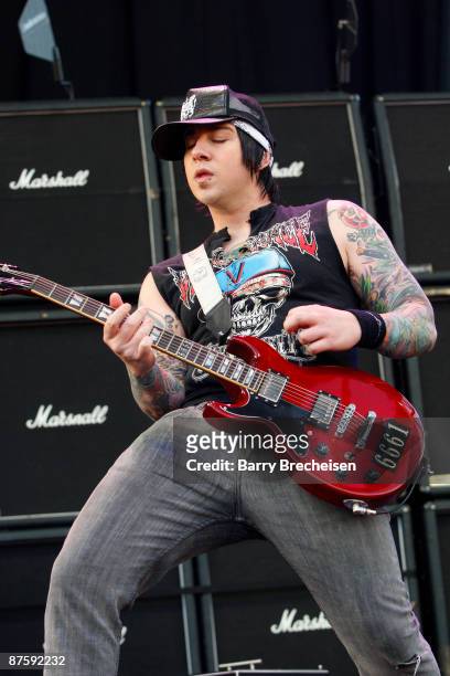 Zacky Vengeance of Avenged Sevenfold performs during the 2009 Rock On The Range festival at Columbus Crew Stadium on May 17, 2009 in Columbus, Ohio.