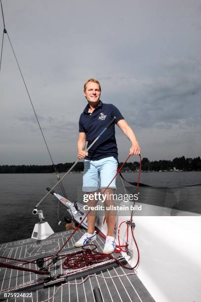 Bahr, Daniel - Politician, FDP, Germany, Federal Minister of Health - on a sailing-boat