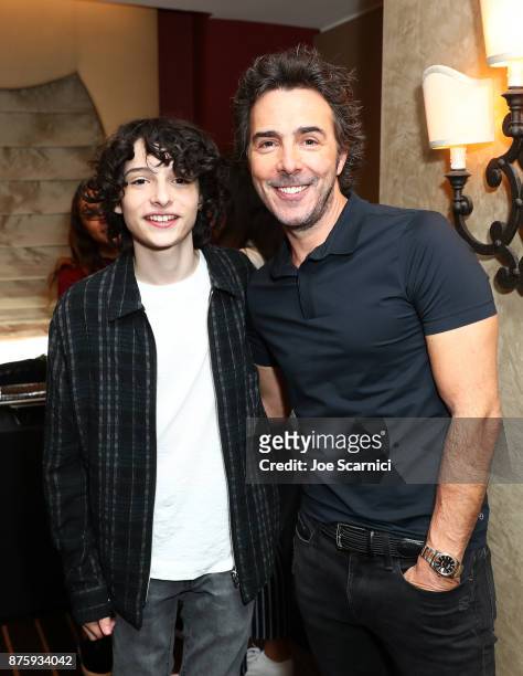 Actor Finn Wolfhard and producr Shawn Levy attend the 'Stranger Things: Inside the Upside Down' panel, part of Vulture Festival LA Presented by AT&T...