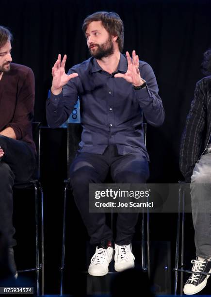 Writer/producer Ross Dufferr speaks onstage during the 'Stranger Things: Inside the Upside Down' panel, part of Vulture Festival LA Presented by AT&T...