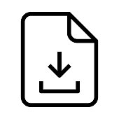 file download Thin Line Vector Icon