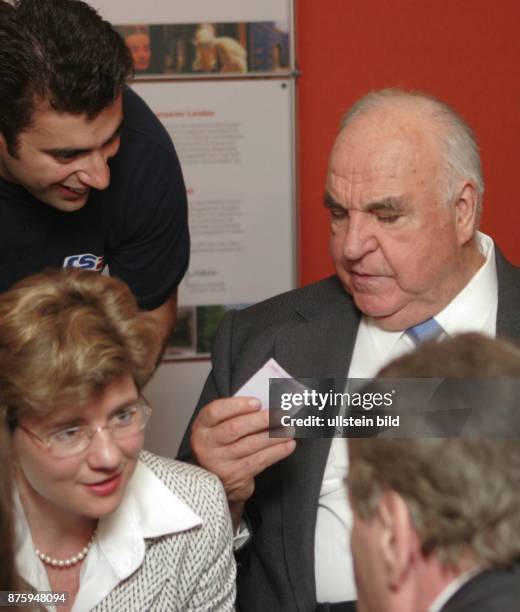 Helmut Kohl, Retired Federal Chancellor, CDU, Germany - with his companion Maike Richter - at "ZDF-Sommerfest"