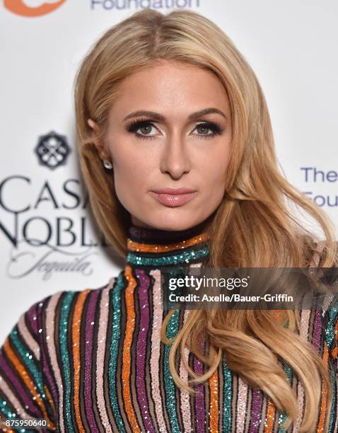 Businesswoman Paris Hilton arrives at the inaugural Los Angeles gala dinner in support of The Fred Hollows Foundation at DREAM Hollywood on November...