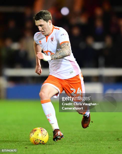 Blackpool's Callum Cooke during the Sky Bet League One match between Peterborough United and Blackpool at ABAX Stadium on November 18, 2017 in...
