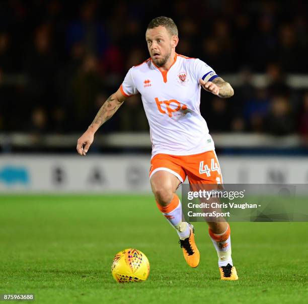 Blackpool's Jay Spearing during the Sky Bet League One match between Peterborough United and Blackpool at ABAX Stadium on November 18, 2017 in...