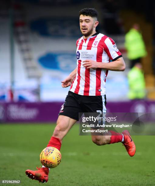 Lincoln City's Sean Long during the Sky Bet League Two match between Lincoln City and Coventry City at Sincil Bank Stadium on November 18, 2017 in...