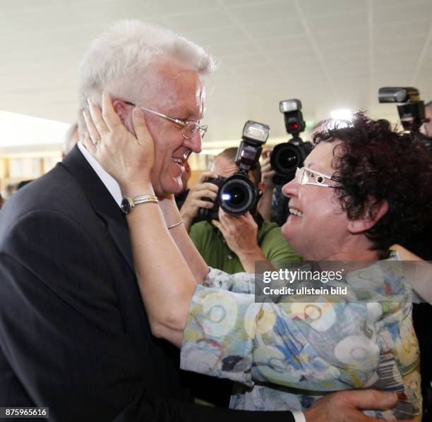 Kretschmann, Winfried - Politician, German Green Party, Germany - and his wife Gerlinde