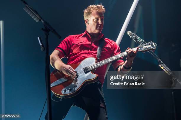 Josh Home of Queens of the Stone Age performs at Wembley Arena on November 18, 2017 in London, England.