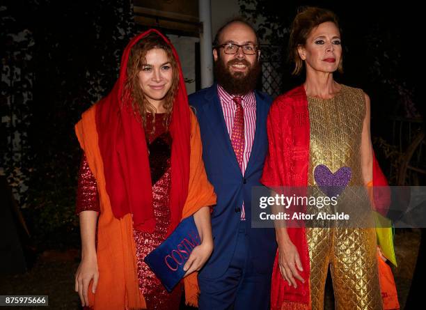 Cosmina Ramirez, Tristan Ramirez and Spanish designer Agatha Ruiz de la Prada attend the SICAB Closing Gala 2017 on November 18, 2017 in Seville,...