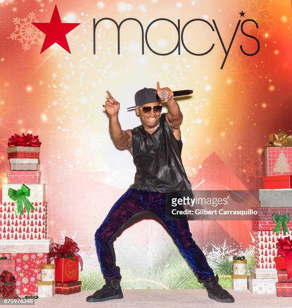 Actor Bryshere Y. Gray performs during Macy's Center City Celebrates Its Annual Holiday Window Unveiling And Family Fun Day at Macy's Center City on...