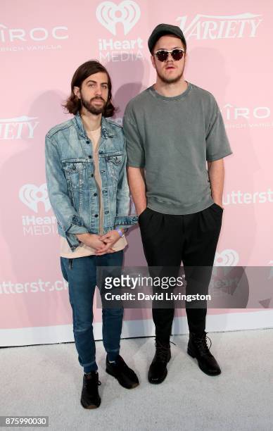 Musician Wayne Sermon and singer Dan Reynolds of Imagine Dragons attend Variety's 1st Annual Hitmakers Luncheon at Sunset Tower on November 18, 2017...