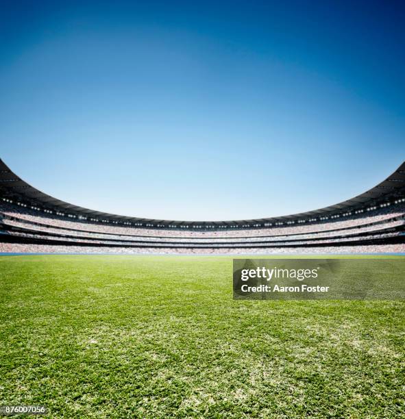 day time stadium - empty football pitch stock pictures, royalty-free photos & images