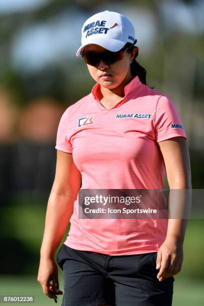 Sei Young Kim of South Korea on the seventeenth hole during the third round of the LPGA CME Group Championship at Tiburon Golf Club on November 18,...
