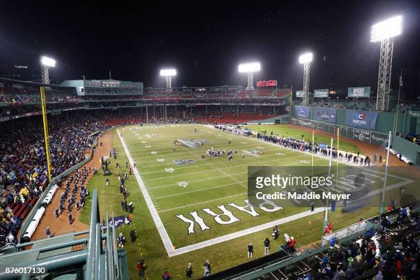 General view of the game between the Boston College Eagles and the Connecticut Huskies during the first quarter at Fenway Park on November 18, 2017...