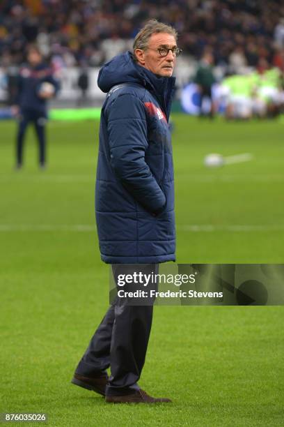 Coach of France Guy Noves before the test match between France and South Africa at Stade de France on November 18, 2017 in Paris, France.