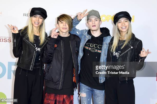 Charlie Lenehan, Leondre Devries of the duo Bars and Melody and Lisa and Lena attend the Stylorama on November 18, 2017 in Dortmund, Germany.