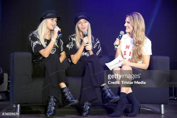 Lisa and Lena ad Viviane Geppert attend the Stylorama on November 18, 2017 in Dortmund, Germany.