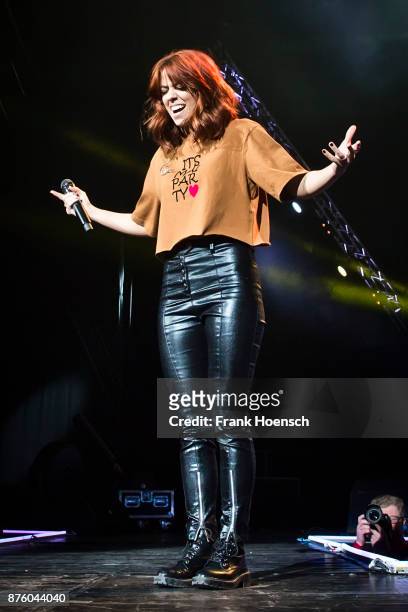 German singer Vanessa Mai performs live during the show 'Die Schlagernacht des Jahres' at the Mercedes-Benz Arena on November 18, 2017 in Berlin,...