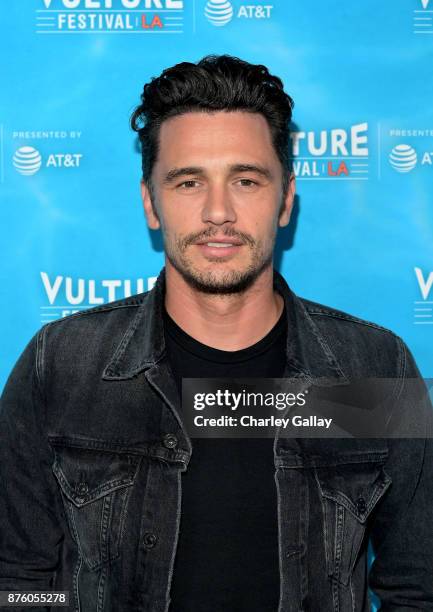 Actor/director James Franco attends the 'Disaster Artist' panel during Vulture Festival LA Presented by AT&T at Hollywood Roosevelt Hotel on November...