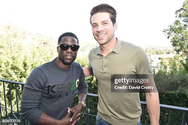 Kevin Hart and Adam Havener attend the Barclays Uber Visa Card Launch Party in the Hollywood Hills on November 18, 2017 in Los Angeles, California.