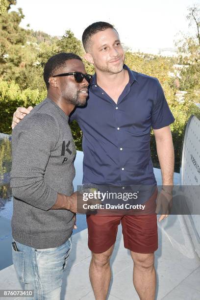 Kevin Hart and Brian Feit attend the Barclays Uber Visa Card Launch Party in the Hollywood Hills on November 18, 2017 in Los Angeles, California.