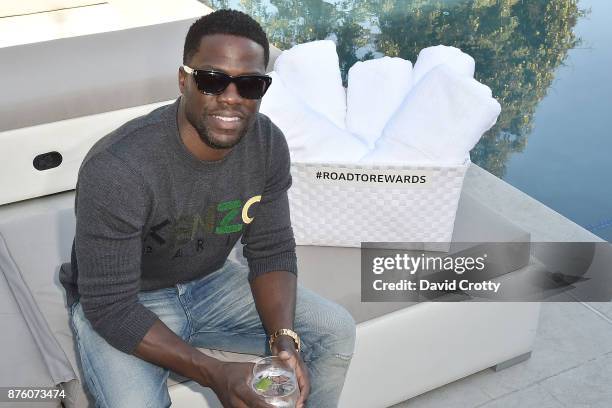 Kevin Hart attends the Barclays Uber Visa Card Launch Party in the Hollywood Hills on November 18, 2017 in Los Angeles, California.