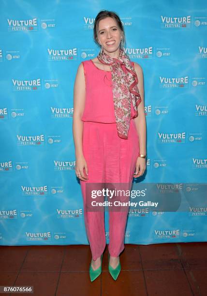 Sarah Violet attends the "Search Party Scavenger Hunt" panel during Vulture Festival LA Presented by AT&T at Hollywood Roosevelt Hotel on November...