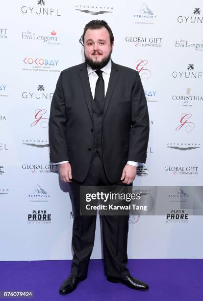 John Bradley West attends The Global Gift gala held at the Corinthia Hotel on November 18, 2017 in London, England.