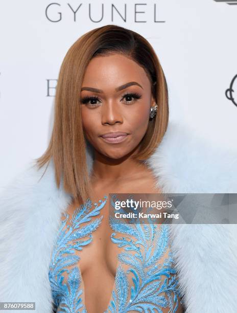 Bonang Matheba attends The Global Gift gala held at the Corinthia Hotel on November 18, 2017 in London, England.