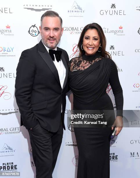 Nick Ede and Maria Bravo attend The Global Gift gala held at the Corinthia Hotel on November 18, 2017 in London, England.