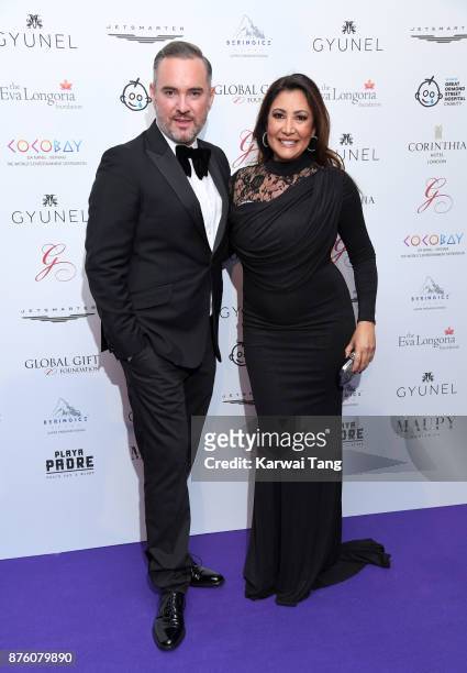 Nick Ede and Maria Bravo attend The Global Gift gala held at the Corinthia Hotel on November 18, 2017 in London, England.
