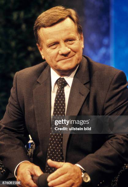 Harmut Mehdorn während einer Talkshow der Tagesschau am Rande der Internationalen Funkausstellung in Berlin