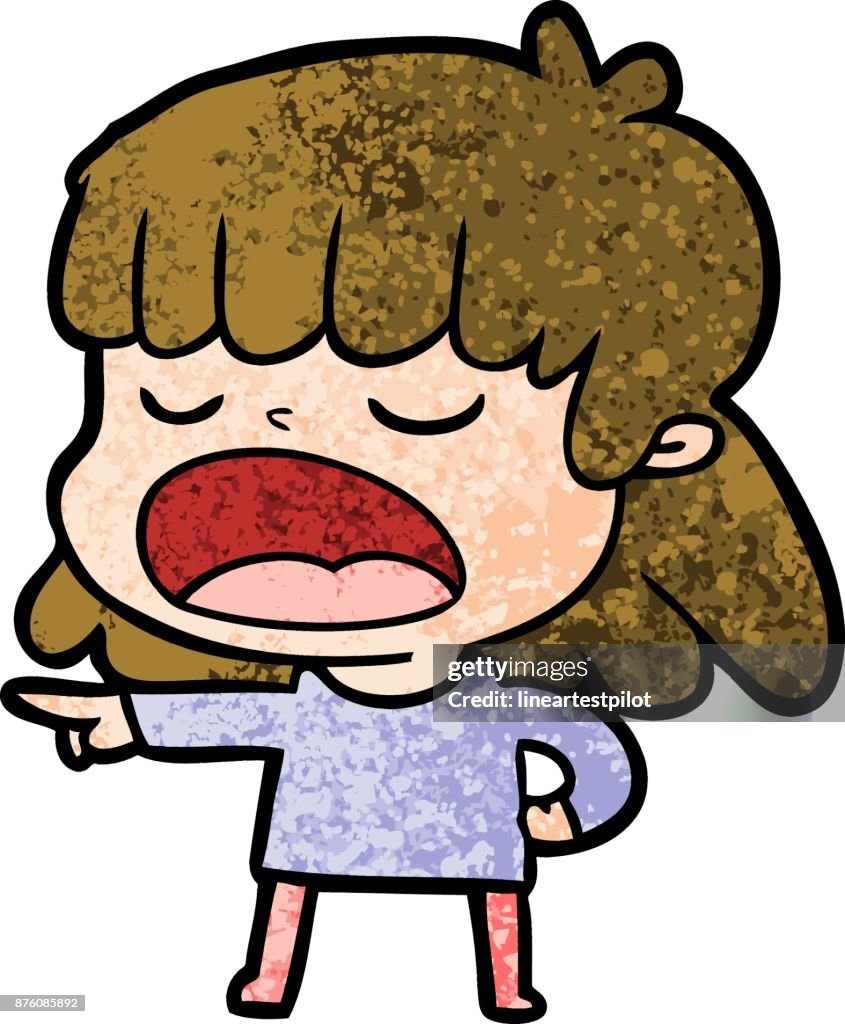 Mujer De Dibujos Animados Hablando En Voz Alta Ilustración de stock - Getty Images Mujer De Dibujos Animados Hablando En Voz Alta Ilustración de stock - Getty Images
