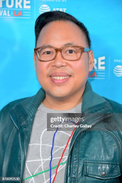 Nico Santos attends the ''Unreal vs. Superstore: Pop Culture Trivia Game Show,' part of Vulture Festival LA Presented by AT&T at Hollywood Roosevelt...