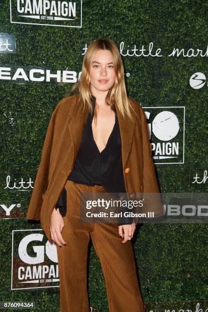 Model Camille Rowe attends the 2017 GO Campaign Gala at NeueHouse Los Angeles on November 18, 2017 in Hollywood, California.