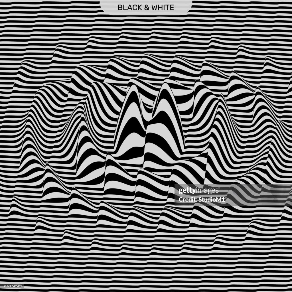 Waveform Distortion Indesign Waveform Background Dynamic Visual Effect Surface Distortion Pattern ...