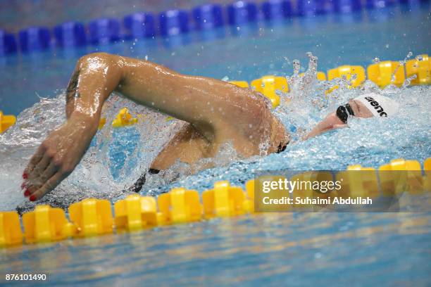 Sarah Sjostrom of Sweden competes in the women's 200m Freestyle heat during the FINA Swimming World Cup at OCBC Aquatic Centre on November 19, 2017...